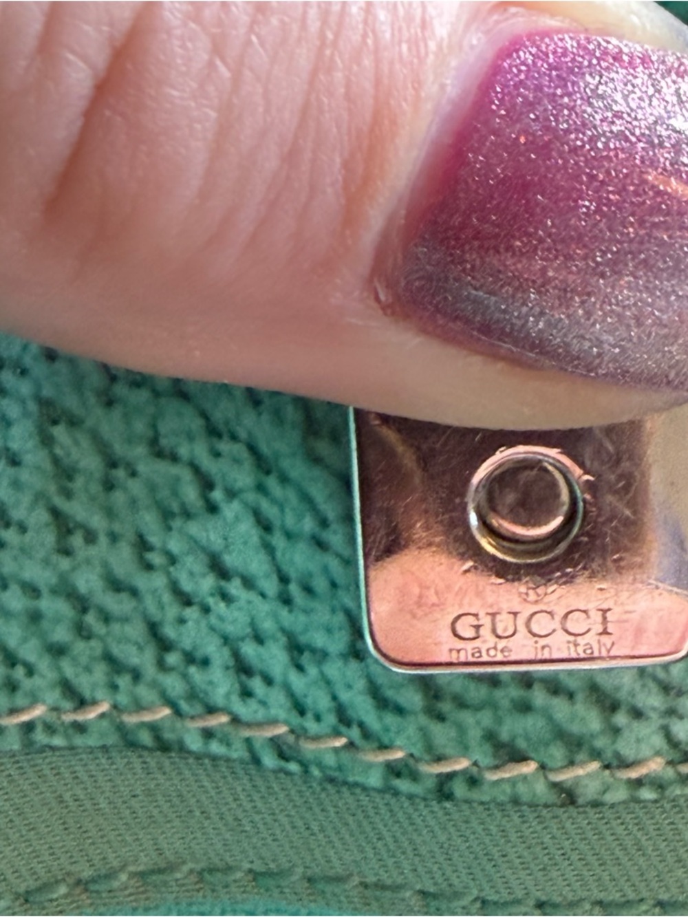 GUCCI TURQUOISE TOTE DESIGNED BY TOM FORD - Picture 11 of 16